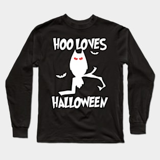 Hoo Loves Halloween Long Sleeve T-Shirt